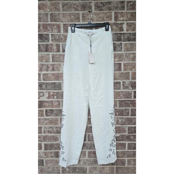 Cinq à Sept Lilac Vine Embellished Pant size 2 NWT - Picture 6 of 9